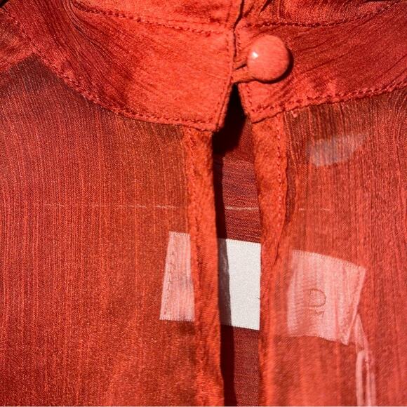TJD The Jetset Diaries Ara Rust Burnt Orange Blouse Small - Picture 8 of 12